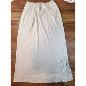 Vintage Komar Half Slip Lace Trimmed Size Small White